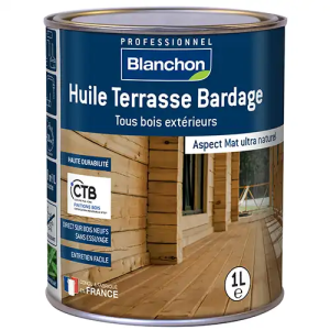 Huile terrasse bardage Teinte Bois naturel 1L 