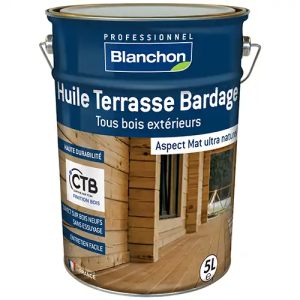 Huile terrasse bardage Teinte Bois naturel 5L 