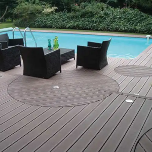 Lame de terrasse Elégance Rainurée Gris Anthracite  23x138mm 4000mm