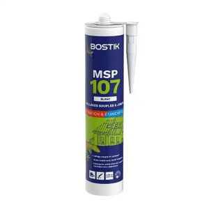 Mastic MSP 107 Gris MS Polymere collage souple et puissant - Cartouche 290 ml 